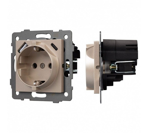 Розетка с заземлением и 2хUSB type A и C, без рамки Arlight SCT 049832