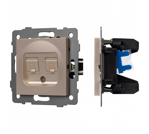 Розетка двойная RJ-12 и Ethernet RJ-45, без рамки Arlight SCT 049850