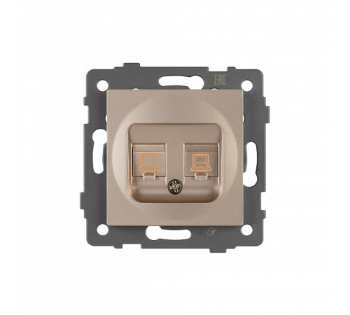 Розетка двойная RJ-12 и Ethernet RJ-45, без рамки Arlight SCT 049850