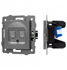 Розетка двойная RJ-12 и Ethernet RJ-45, без рамки Arlight SCT 049851