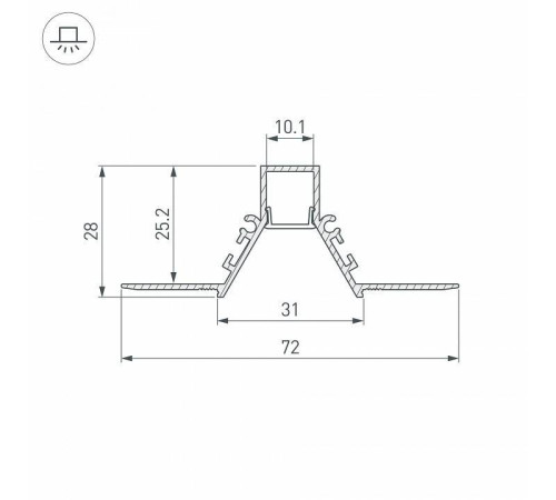 Профиль встраиваемый Arlight FANTOM 052538
