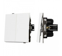 Выключатель проходной двухклавишный без рамки Arlight SWT 054066