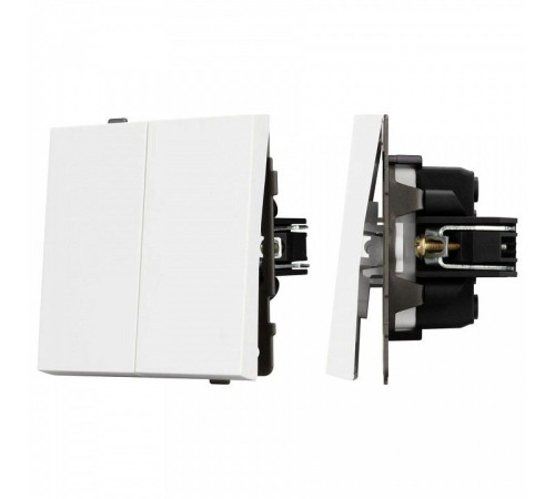 Выключатель проходной двухклавишный без рамки Arlight SWT 054066