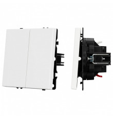 Выключатель проходной двухклавишный без рамки Arlight SWT 054242