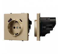Розетка с заземлением и 2хUSB type A, без рамки Arlight SCT 054286