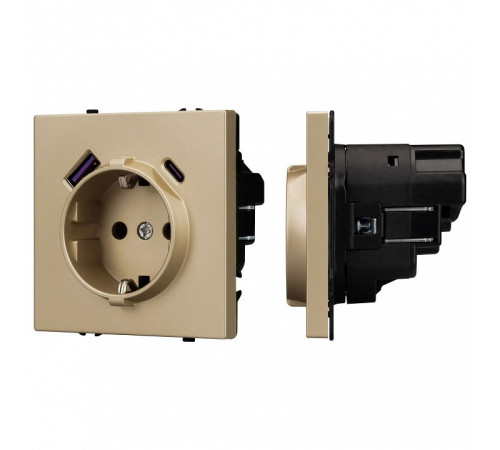 Розетка с заземлением и 2хUSB type A, без рамки Arlight SCT 054286