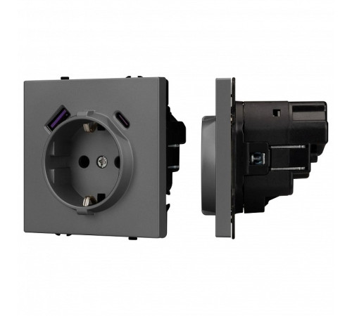 Розетка с заземлением и 2хUSB type A, без рамки Arlight SCT 054287