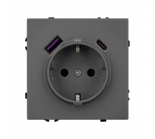 Розетка с заземлением и 2хUSB type A, без рамки Arlight SCT 054287