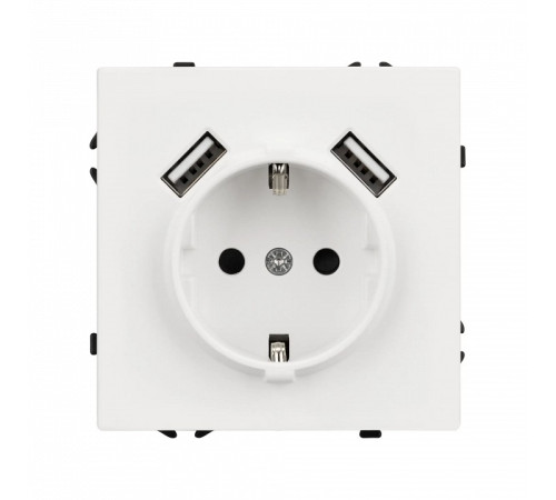 Розетка с заземлением и 2хUSB type A, без рамки Arlight SCT 054288