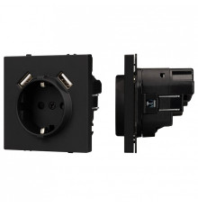 Розетка с заземлением и 2хUSB type A, без рамки Arlight SCT 054289