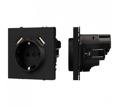 Розетка с заземлением и 2хUSB type A, без рамки Arlight SCT 054289