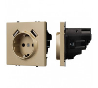 Розетка с заземлением и 2хUSB type A, без рамки Arlight SCT 054290