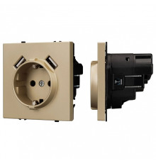 Розетка с заземлением и 2хUSB type A, без рамки Arlight SCT 054290