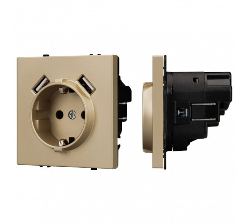 Розетка с заземлением и 2хUSB type A, без рамки Arlight SCT 054290