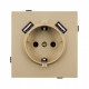 Розетка с заземлением и 2хUSB type A, без рамки Arlight SCT-TENDO 054604
