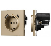 Розетка 2хUSB type A и C без рамки Arlight SCT-TENDO 054608