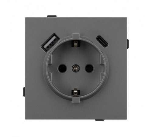 Розетка 2хUSB type A и C без рамки Arlight SCT-TENDO 054609