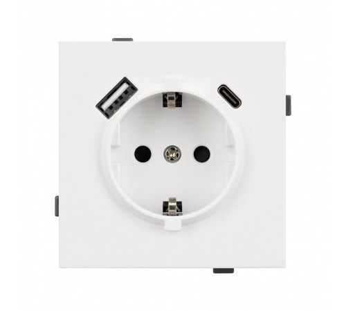 Розетка 2хUSB type A и C без рамки Arlight SCT-TENDO 054610