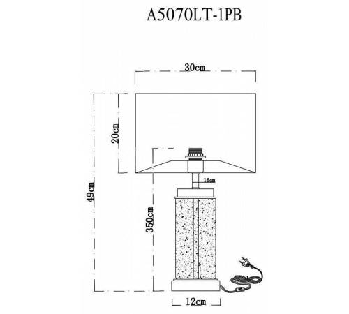 Настольная лампа декоративная Arte Lamp Baymont A5070LT-1PB