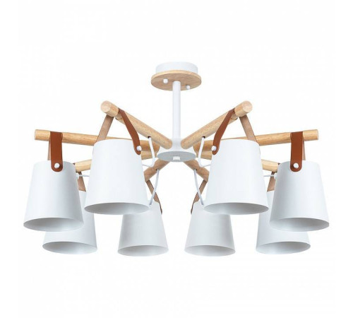Люстра на штанге Arte Lamp Thomas 8 ламп белая A7032PL-8WH