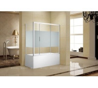 Боковое стекло для ванны Aquanet Practic 800 мм хром полоска 6 мм AE10-F-80H150U-CP