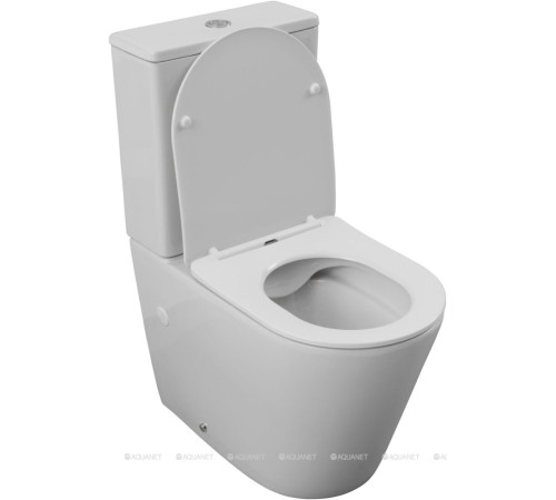 Унитаз напольный (чаша с сиденьем) Aquanet Atago 2.0 безободковый микролифт Slim Atago 2.0 C1