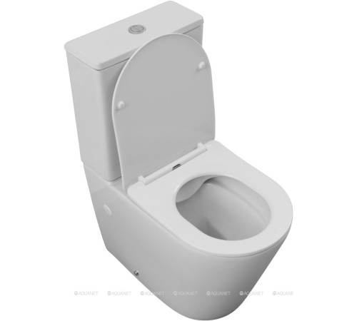 Унитаз напольный (чаша с сиденьем) Aquanet Atago 2.0 безободковый микролифт Slim Atago 2.0 C1
