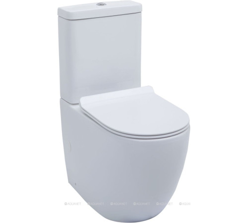 Чаша унитаза напольного Aquanet Cetus Rimless сиденье Slim Soft Close CETUS-C1