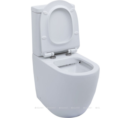 Чаша унитаза напольного Aquanet Cetus Rimless сиденье Slim Soft Close CETUS-C1