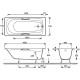 Ванна чугунная Jacob Delafon Melanie 160x70 см с отверстиями для ручек E2935-00