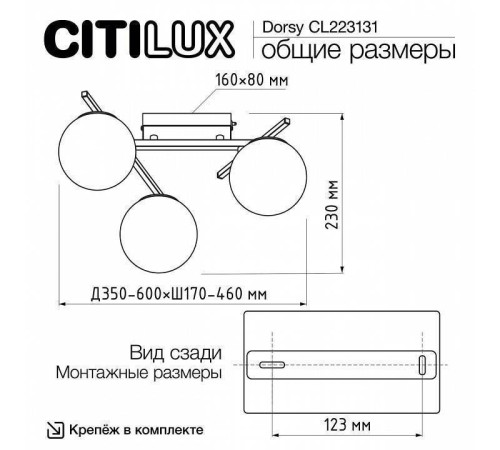 Потолочная люстра Citilux Dorsy CL223131