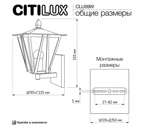 Светильник на штанге Citilux FORTS CLU09W