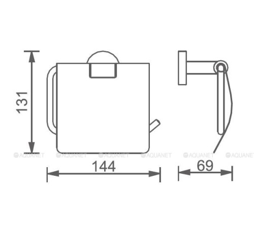 Держатель для туалетной бумаги Aquanet 4586 закрытый хром 4586