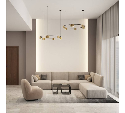 Подвесная люстра Denkirs Orbit DK4067-BK+SG