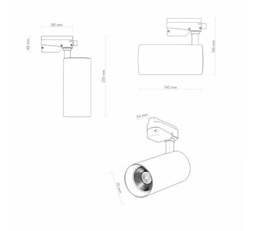 Светильник на штанге Denkirs SOLID KOPER DK6453-BK