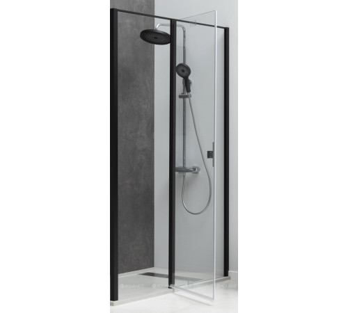 Душевая дверь в нишу Allen Brau Priority 1200 мм стекло Optiwhite черный 3.31009.BBA