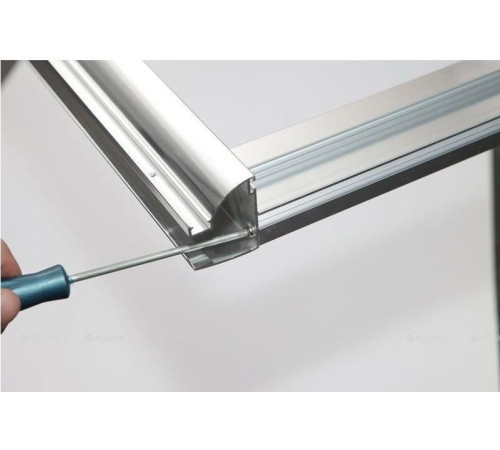 Душевая дверь в нишу Aquanet Alfa 1500х2000 мм стекло прозрачное хром NAA6121