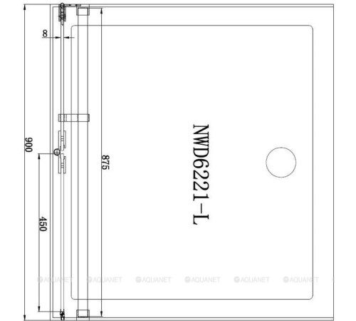 Душевая дверь в нишу Aquanet Beta NWD6221 900х2000 мм правая прозрачное стекло хром 00185946