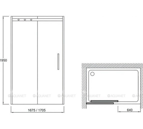 Душевая дверь в нишу Jacob Delafon Contra 120х200 см распашная черный матовый E22T120-BL