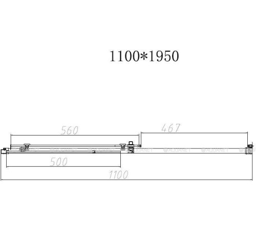 Душевая дверь Vincea Slim-N 110 см вороненая сталь стекло прозрачное VDS-4SN110CLGM
