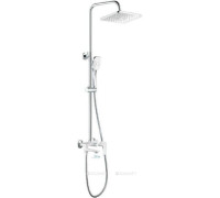 Душевая система Haiba HB24505-8 с изливом и тропическим душем хром/белый HB24505-8