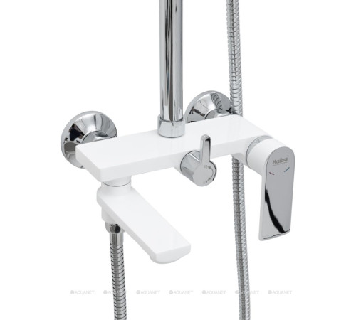 Душевая система Haiba HB24505-8 с изливом и тропическим душем хром/белый HB24505-8