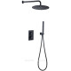 Душевая система Allen Brau Priority V.2 термостат Vernet душ Slim 300 мм черный матовый 5.31013-31