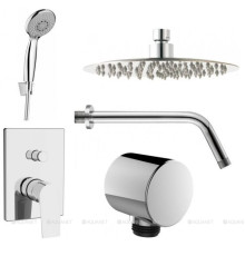 Смеситель встраиваемый с верхним и ручным душем Aquanet Static 2.01 00257157