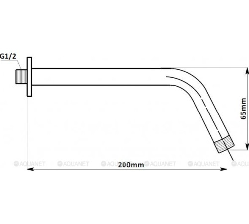 Смеситель встраиваемый с верхним и ручным душем Aquanet Static 2.01 00257157