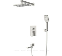 Душевой комплект встраиваемый Cezares SLIDER с изливом сатин матовый SLIDER-VDSET-IN