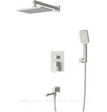 Душевой комплект встраиваемый Cezares SLIDER с изливом сатин матовый SLIDER-VDSET-IN