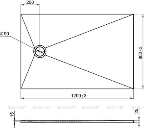 Душевой поддон Jacob Delafon Tolbiac 120x80 см искусственный камень черный матовый E6D331RU-NGM