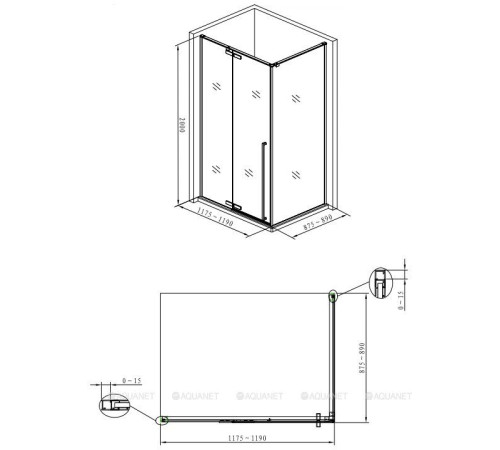 Душевое ограждение Allen Brau FANTASY 1200x900 мм стекло прозрачное 8 мм хром 3.11003-00