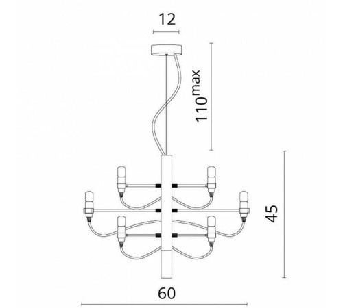 Подвесная люстра Divinare Molto 8030/02 LM-18